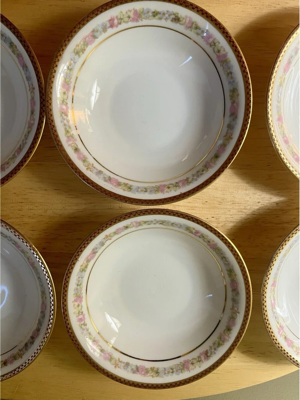 Carlsbad Porcelain 8 Dessert Bowls-Maria Theresia Pattern